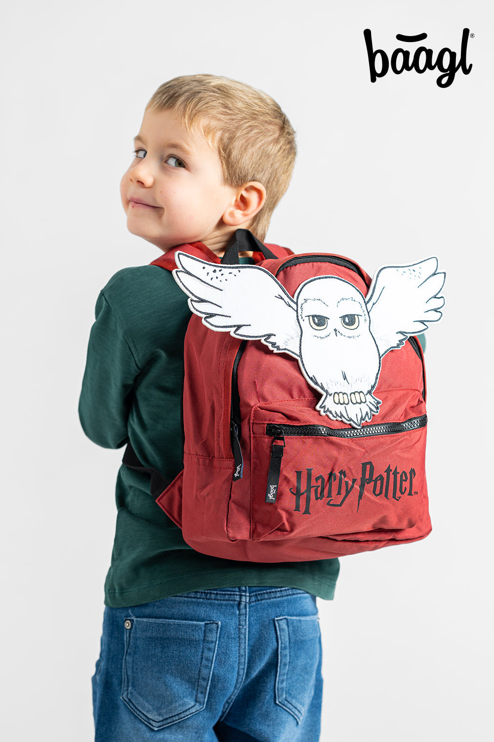 Předškolní batoh Harry Potter Hedvika – při nošení