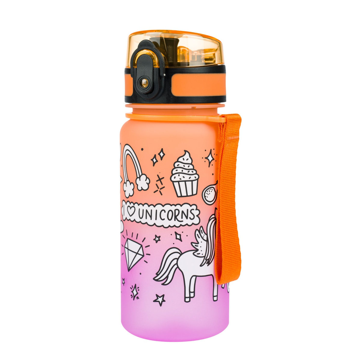 Tritanová láhev na pití Gradient Jednorožec, 350 ml – detail výrobku