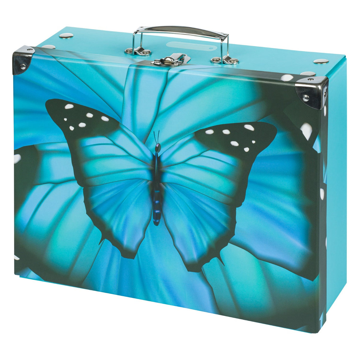 Skládací školní kufřík Butterfly s kováním – detail výrobku