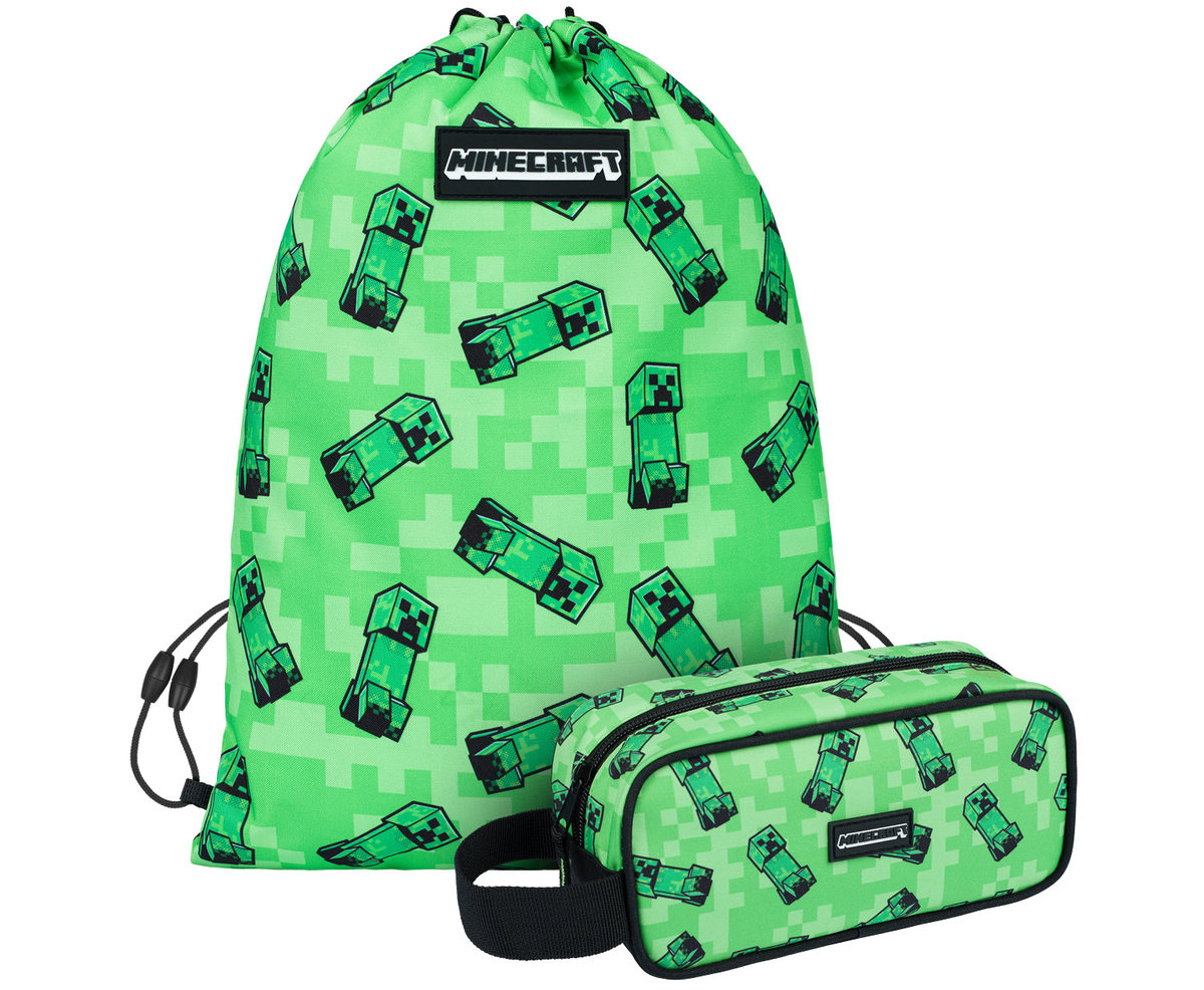 MINECRAFT 2 SET Creeper: penál, sáček – detail výrobku