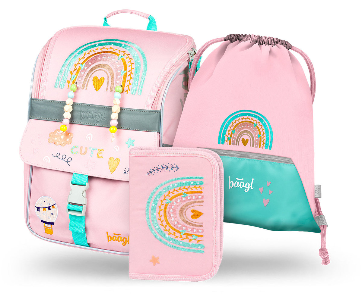 Školní set Zippy Duha růžový – detail výrobku