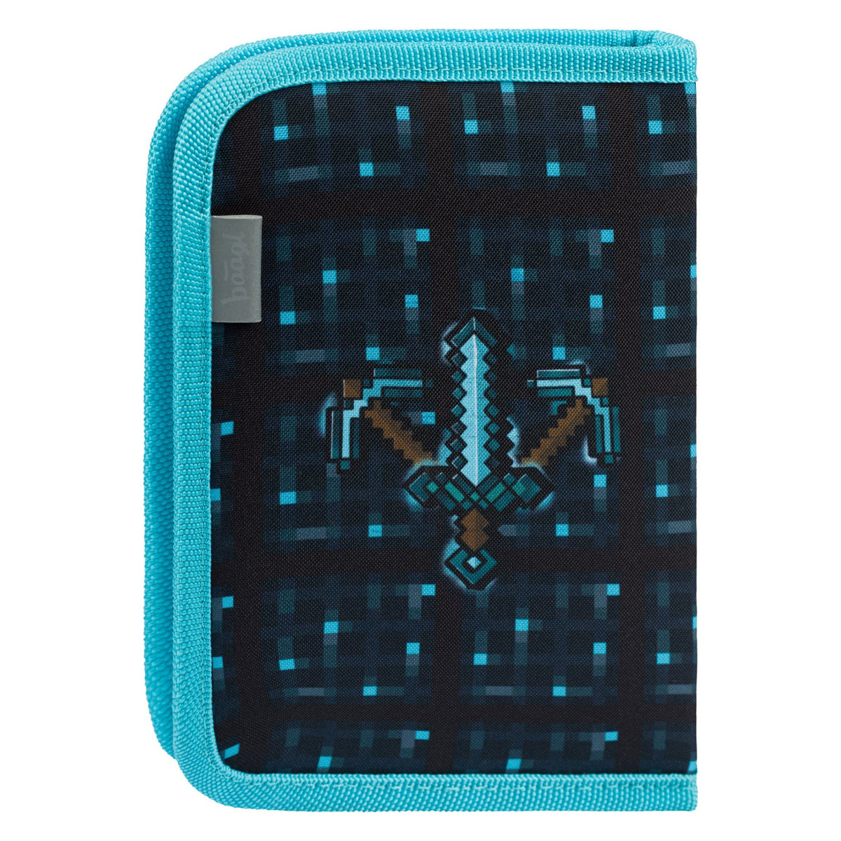 Školní penál jednopatrový Minecraft Blue Axe – detail výrobku
