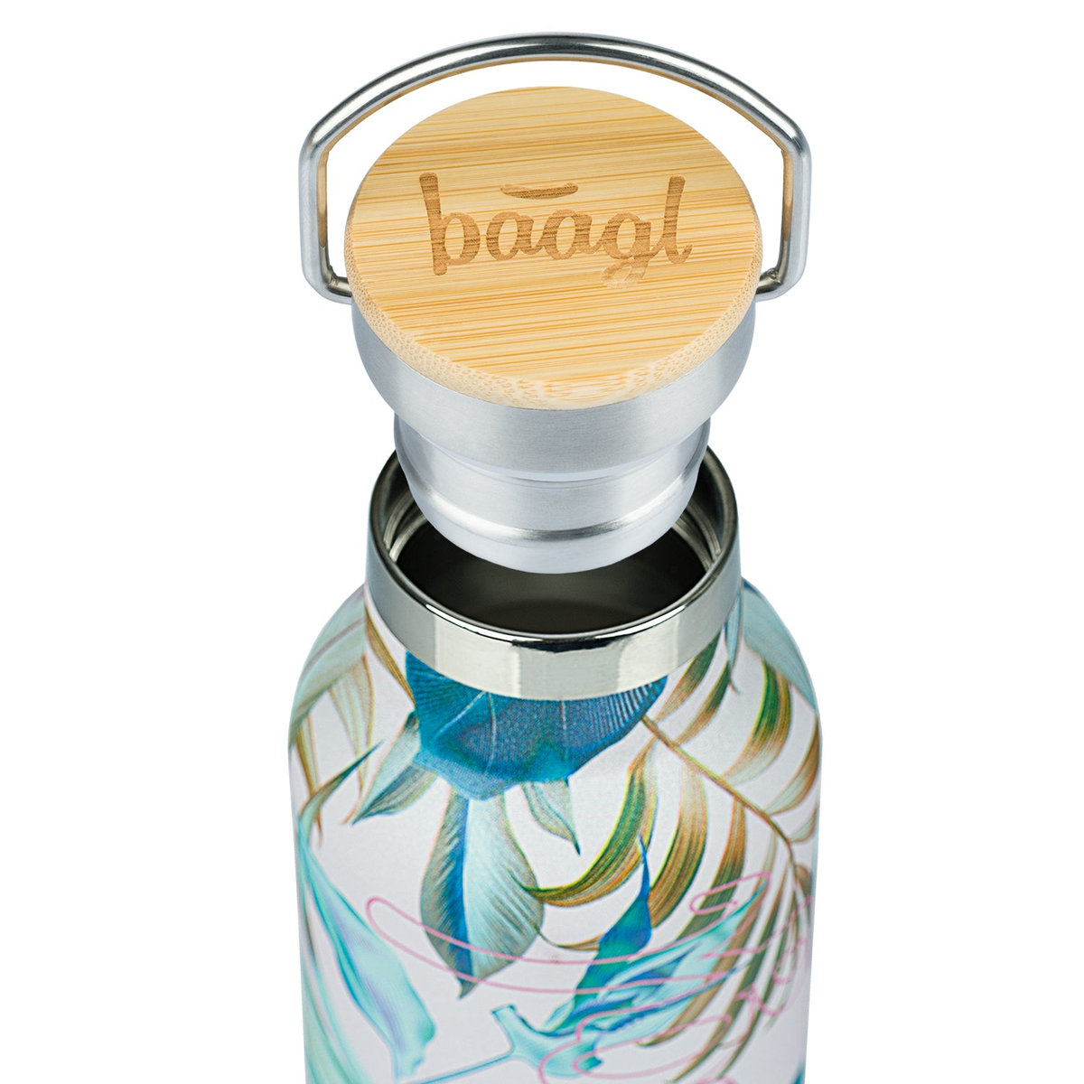 Termoláhev s bambusovým víčkem Leafs, 500 ml – detail výrobku