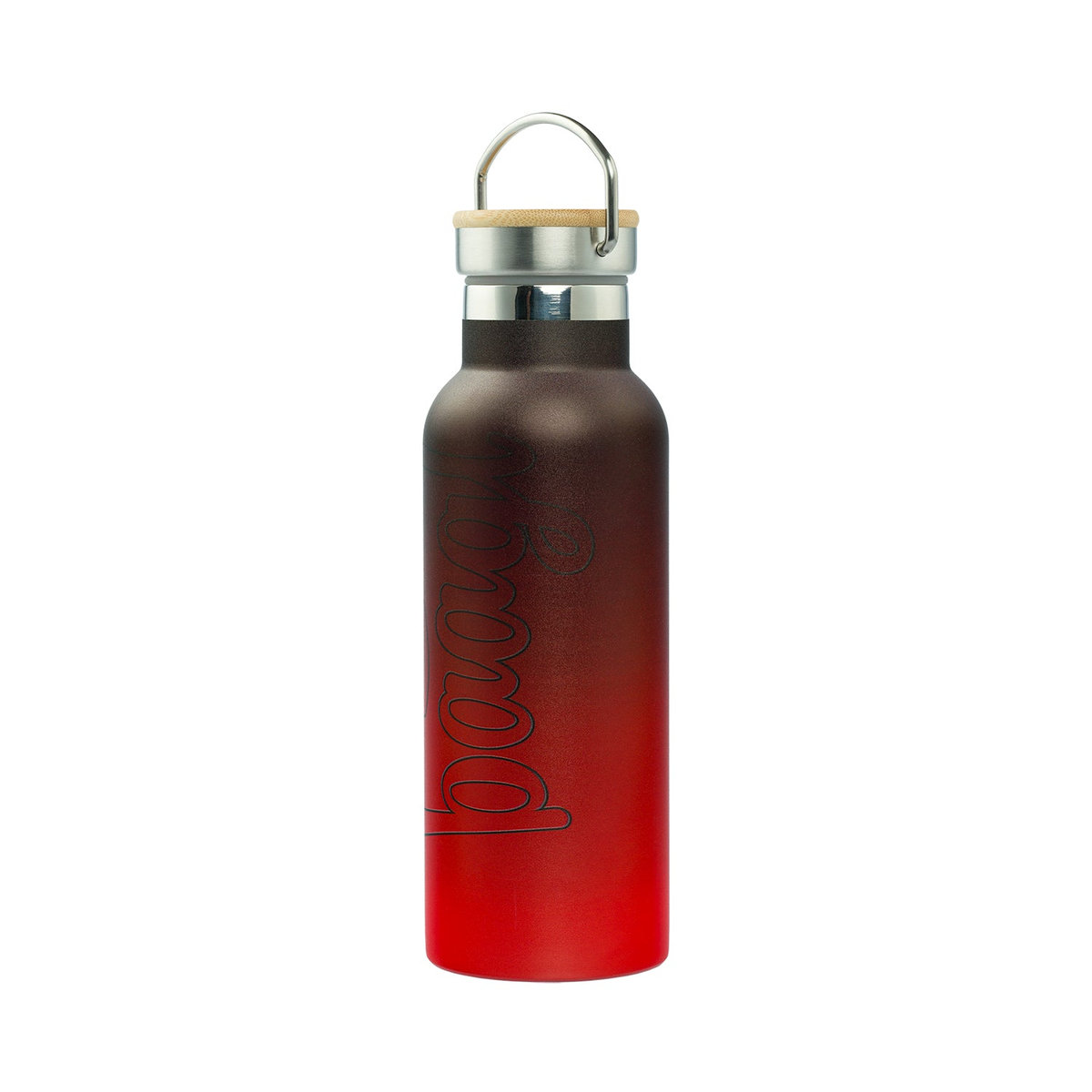 Termoláhev s bambusovým víčkem Gradient červeno-černá, 500 ml – detail výrobku