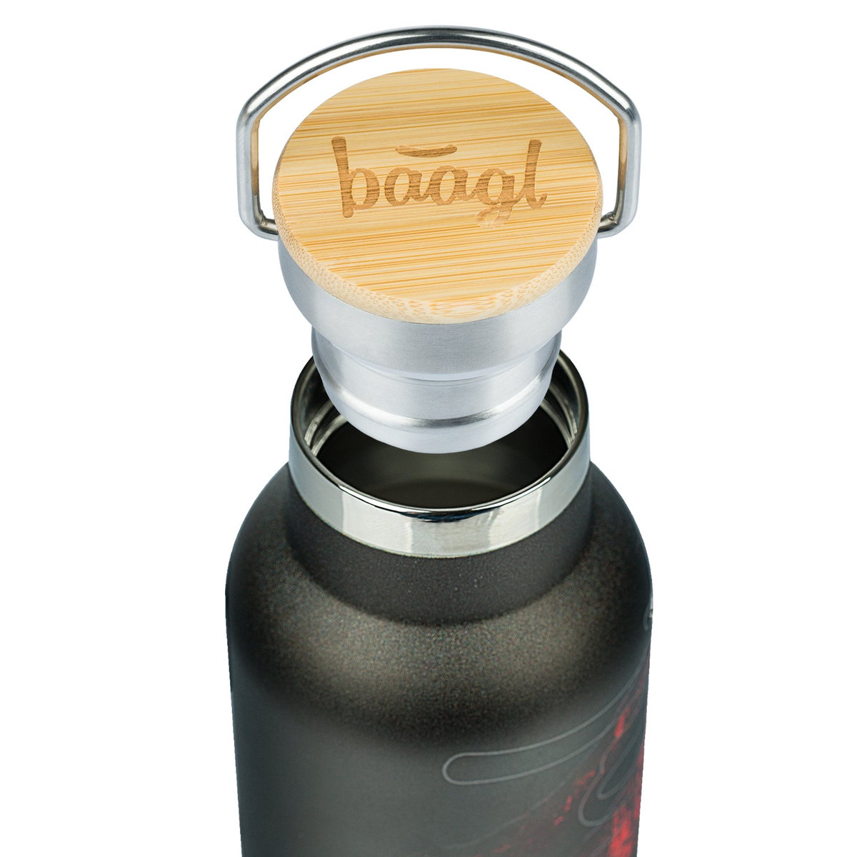 Termoláhev s bambusovým víčkem Láva, 500 ml – detail výrobku