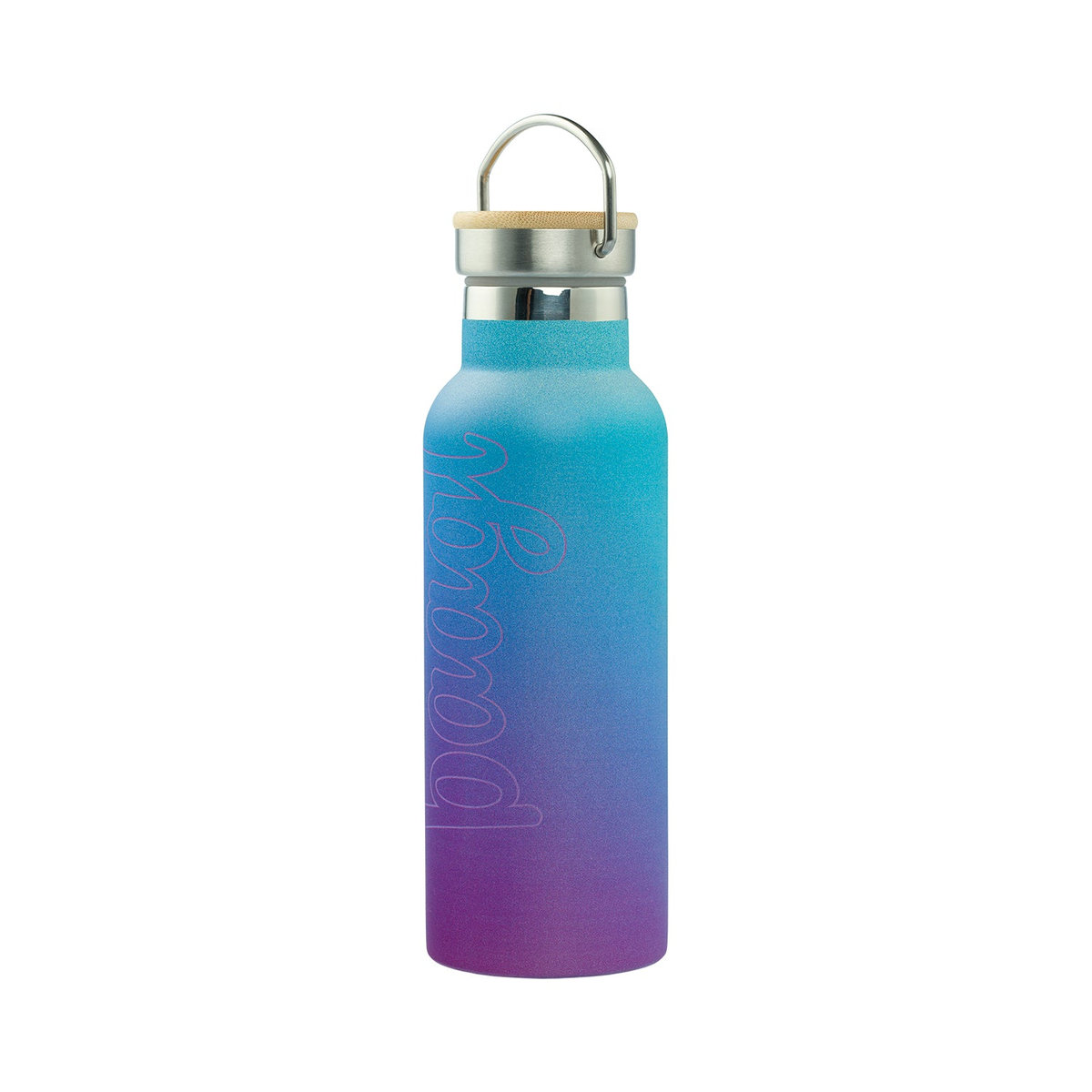 Termoláhev s bambusovým víčkem Gradient modro-fialová, 500 ml – detail výrobku