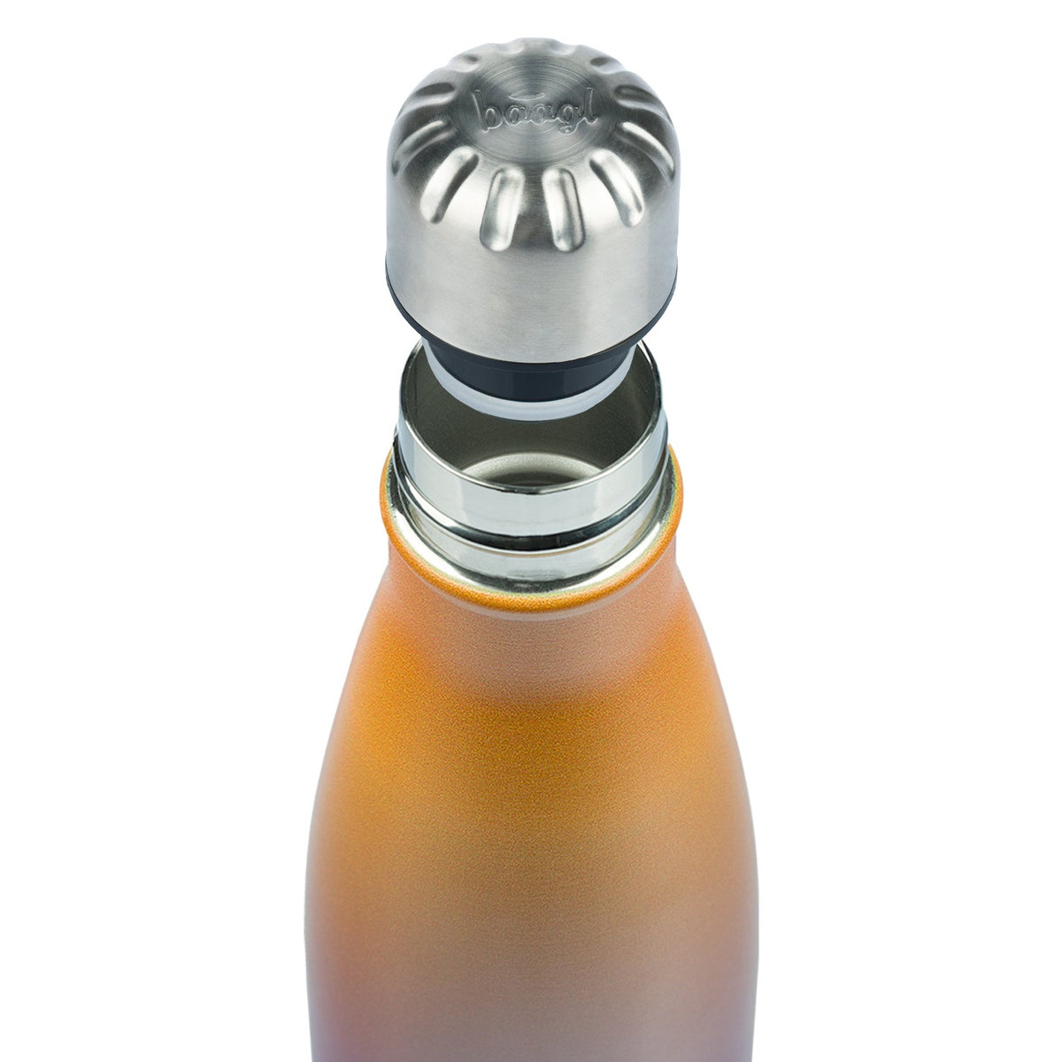 Termoláhev s kovovým víčkem Gradient žluto-fialová, 500 ml – detail výrobku