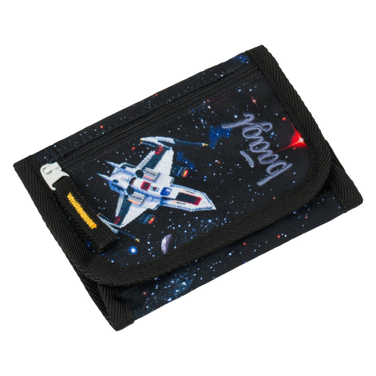 Peněženka na krk Pixel Space – při nošení