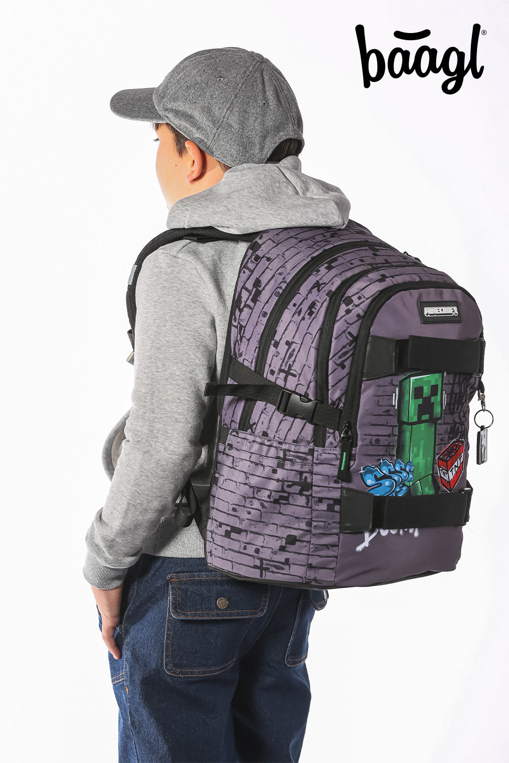 Školní batoh Skate Minecraft TNT – při nošení