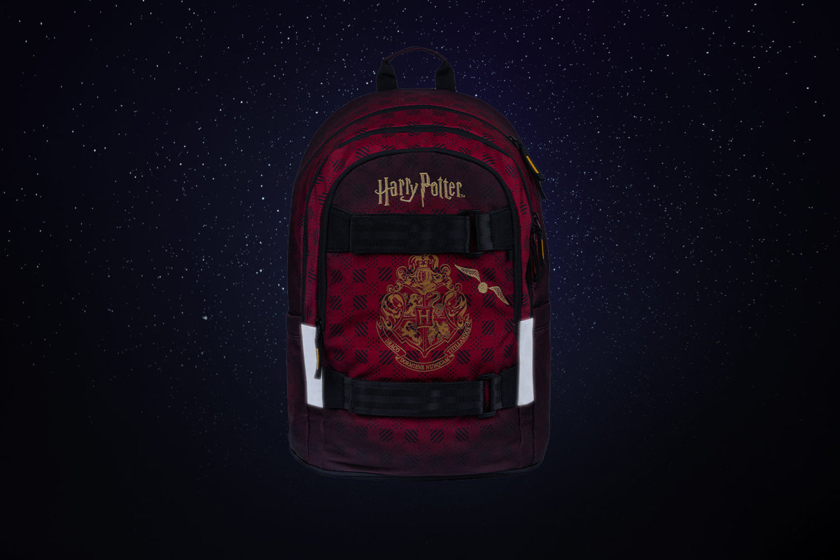 Školní batoh Skate Harry Potter Bradavice vínový – detail výrobku