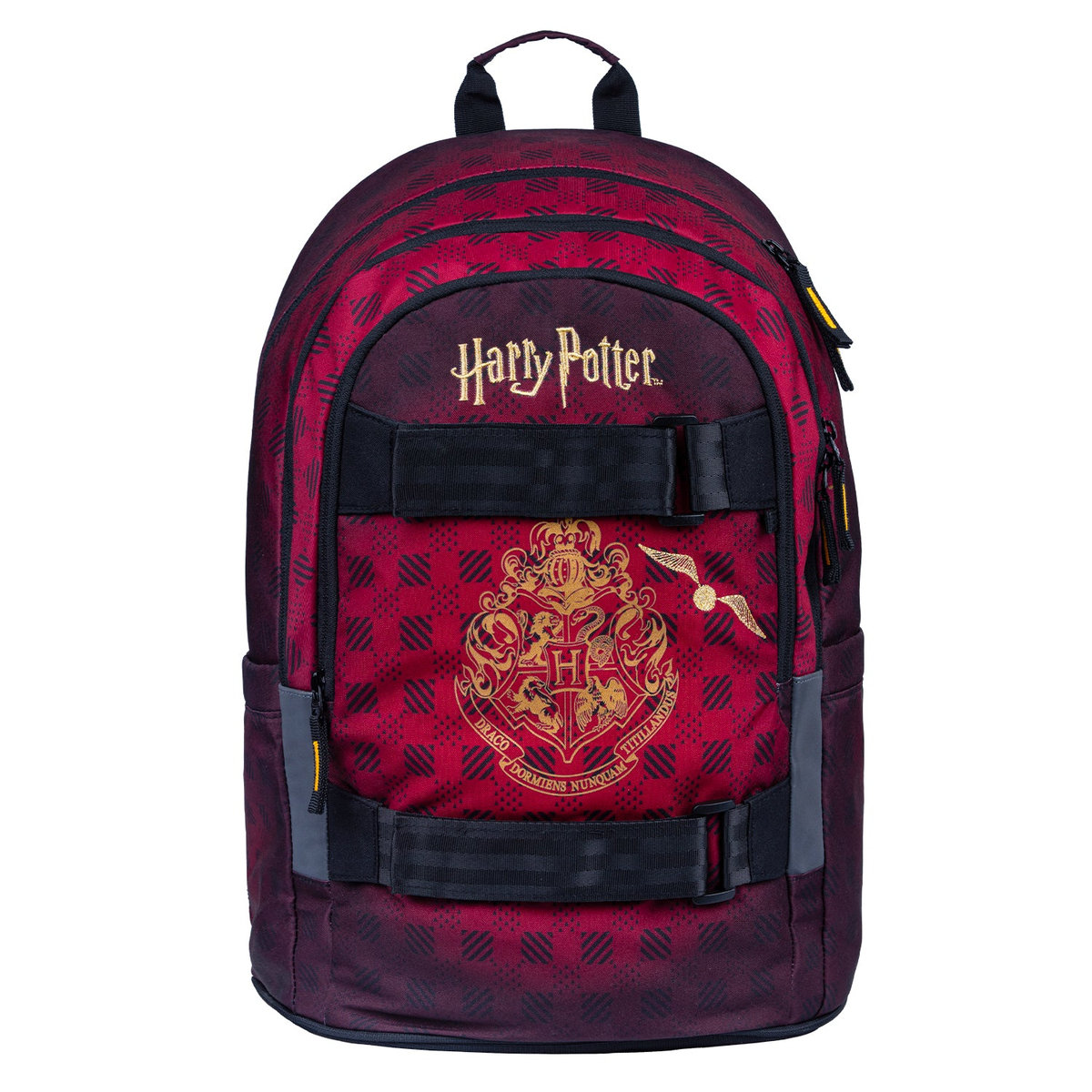 Školní batoh Skate Harry Potter Bradavice vínový – detail výrobku