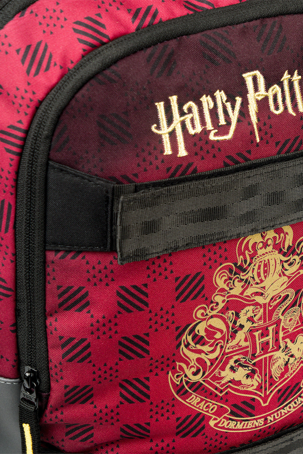 Školní batoh Skate Harry Potter Bradavice vínový – detail výrobku