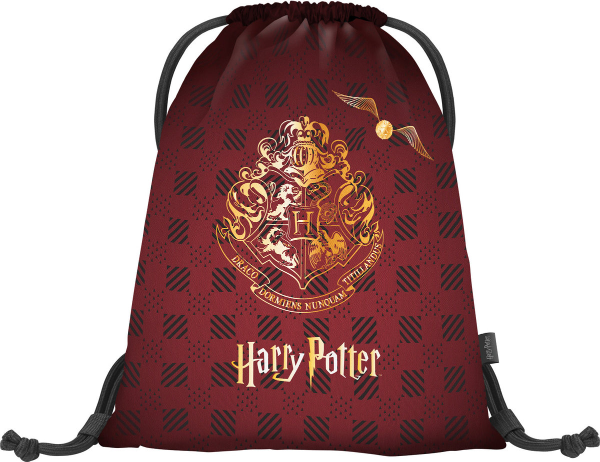 Sáček Harry Potter Bradavice vínový – detail výrobku
