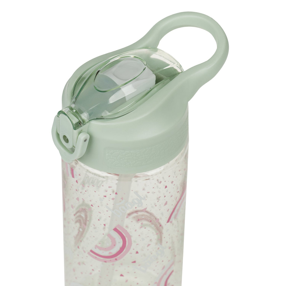 Tritanová láhev na pití s brčkem Duha, 500 ml – detail výrobku