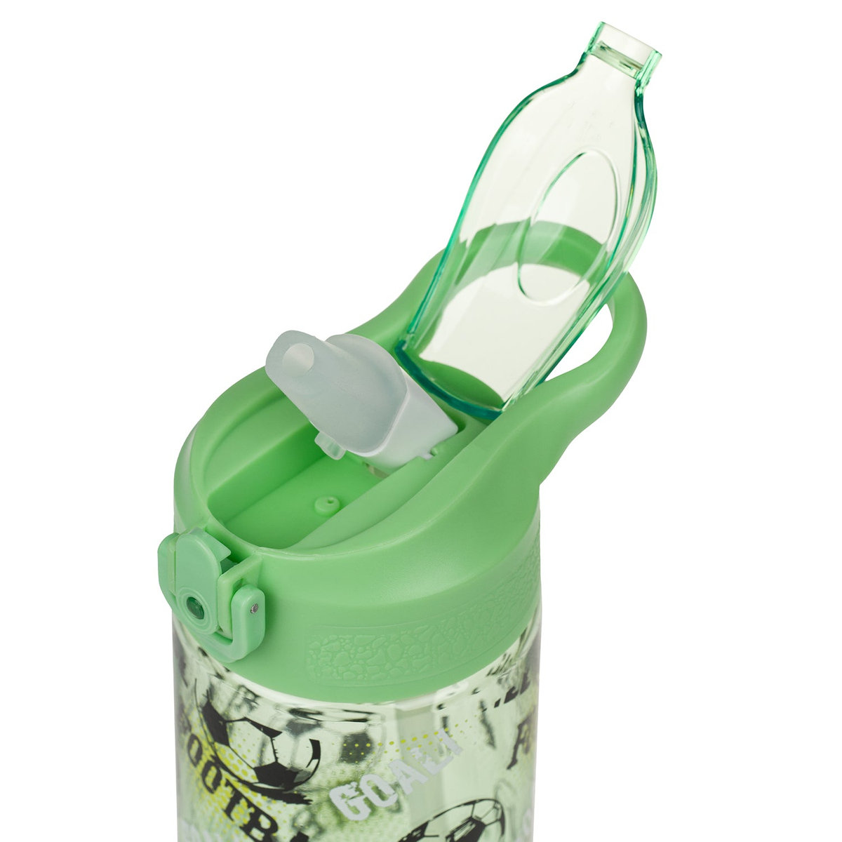 Tritanová láhev na pití s brčkem Fotbal, 500 ml – detail výrobku
