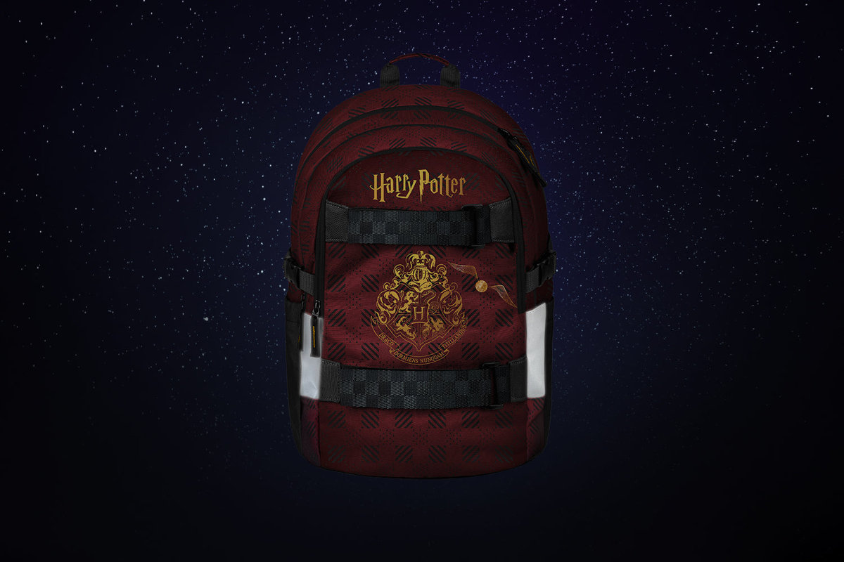 Školní set Skate Harry Potter Bradavice vínový – detail výrobku