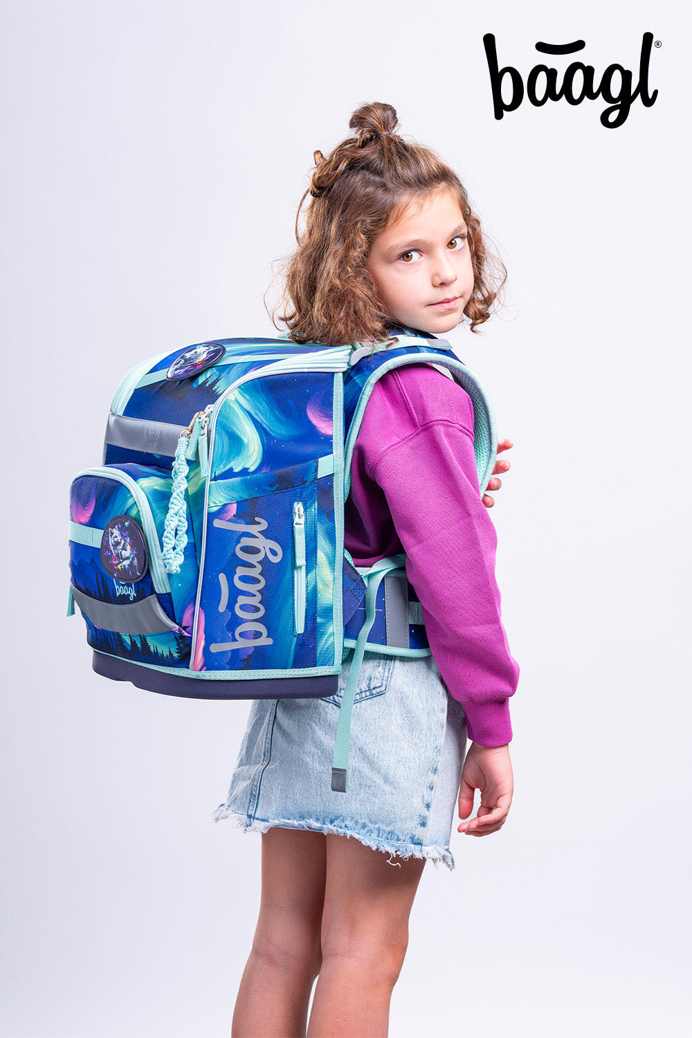 Školní aktovka Zippy Plus Aurora – při nošení