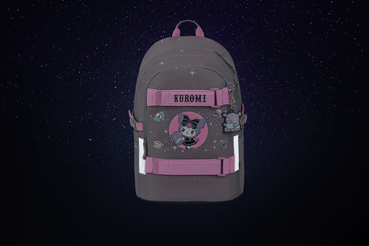 Školní batoh Skate Kuromi Grey – detail výrobku
