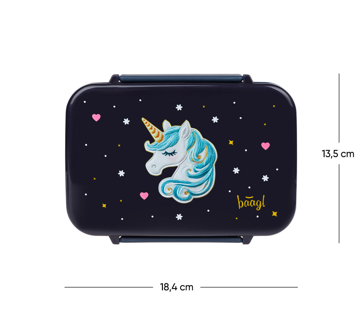 Box na svačinu s přihrádkami Unicorn Gold – detail výrobku