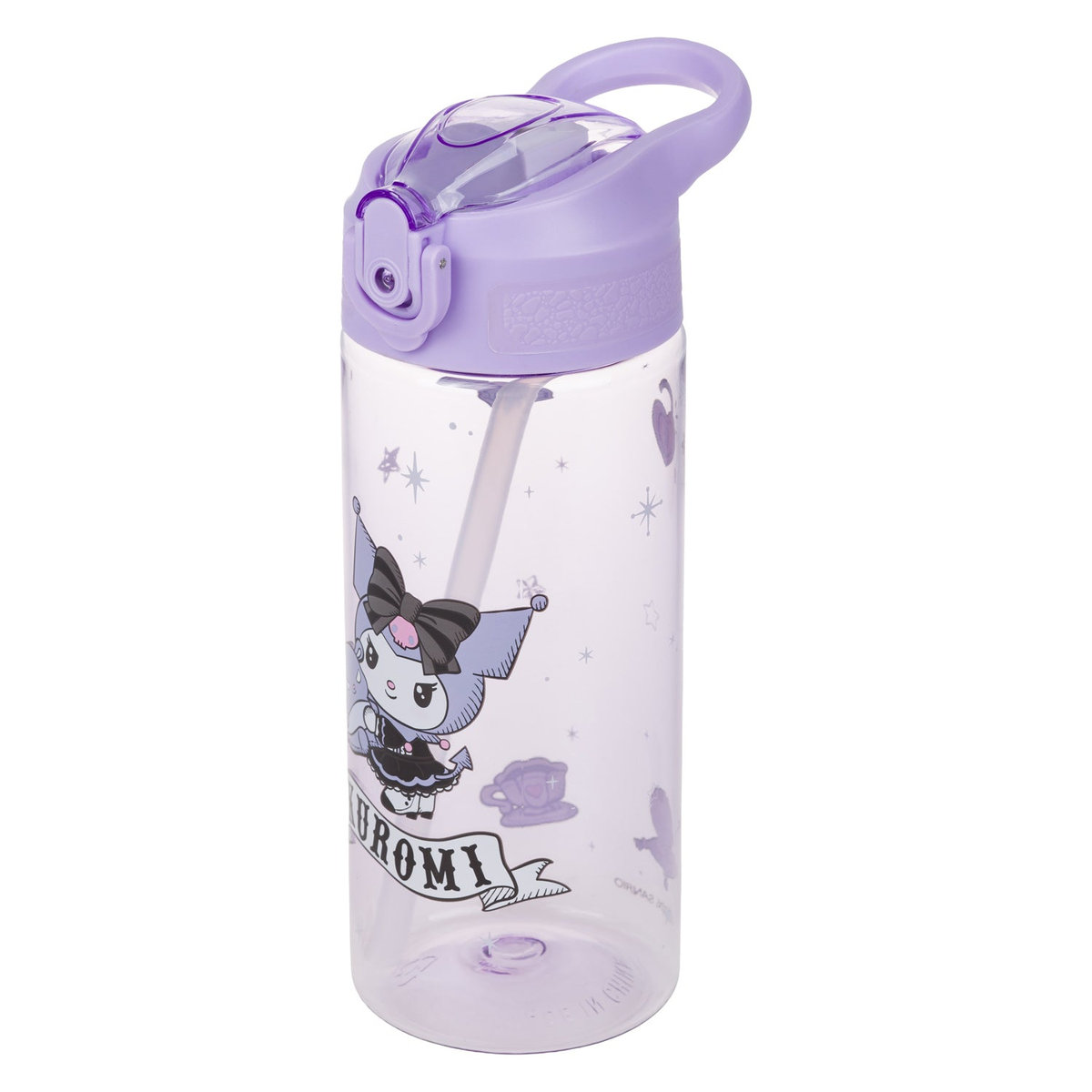 Tritanová láhev na pití s brčkem Kuromi Fortune Dream, 500 ml – detail výrobku