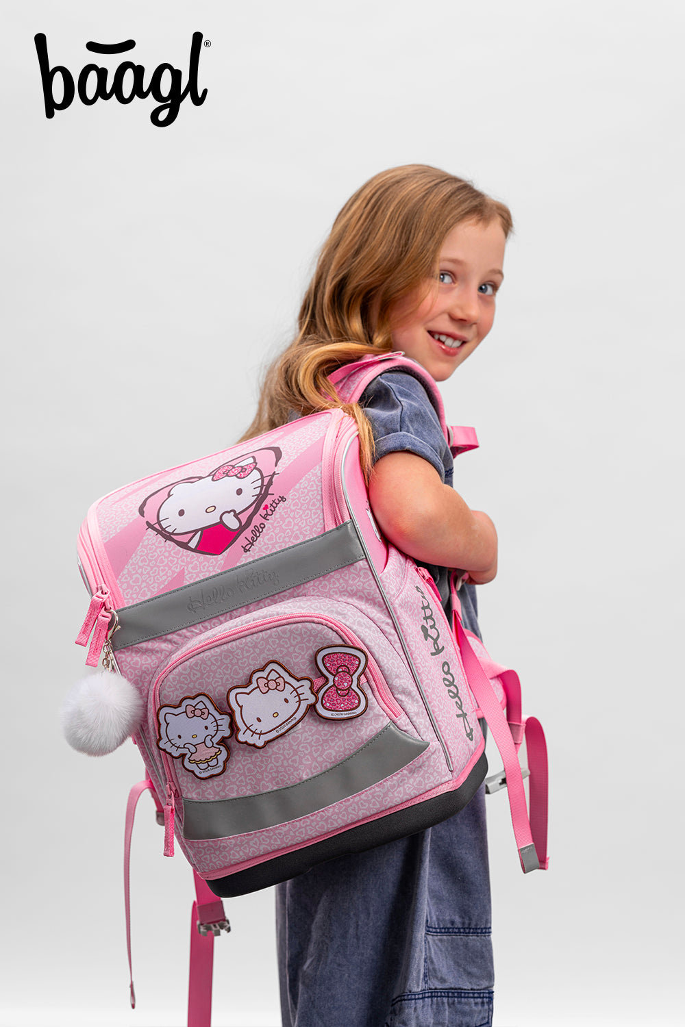 Školní aktovka Zippy Plus Hello Kitty Sweet Leopard – při nošení