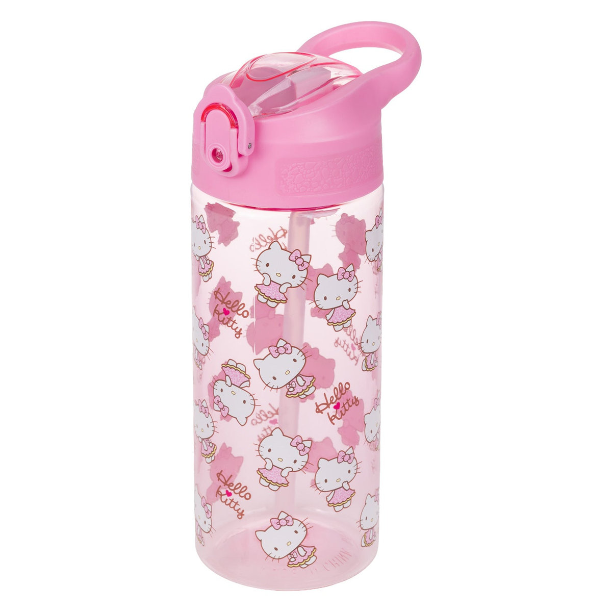 Tritanová láhev na pití s brčkem Hello Kitty Sweet Leopard, 500 ml – detail výrobku