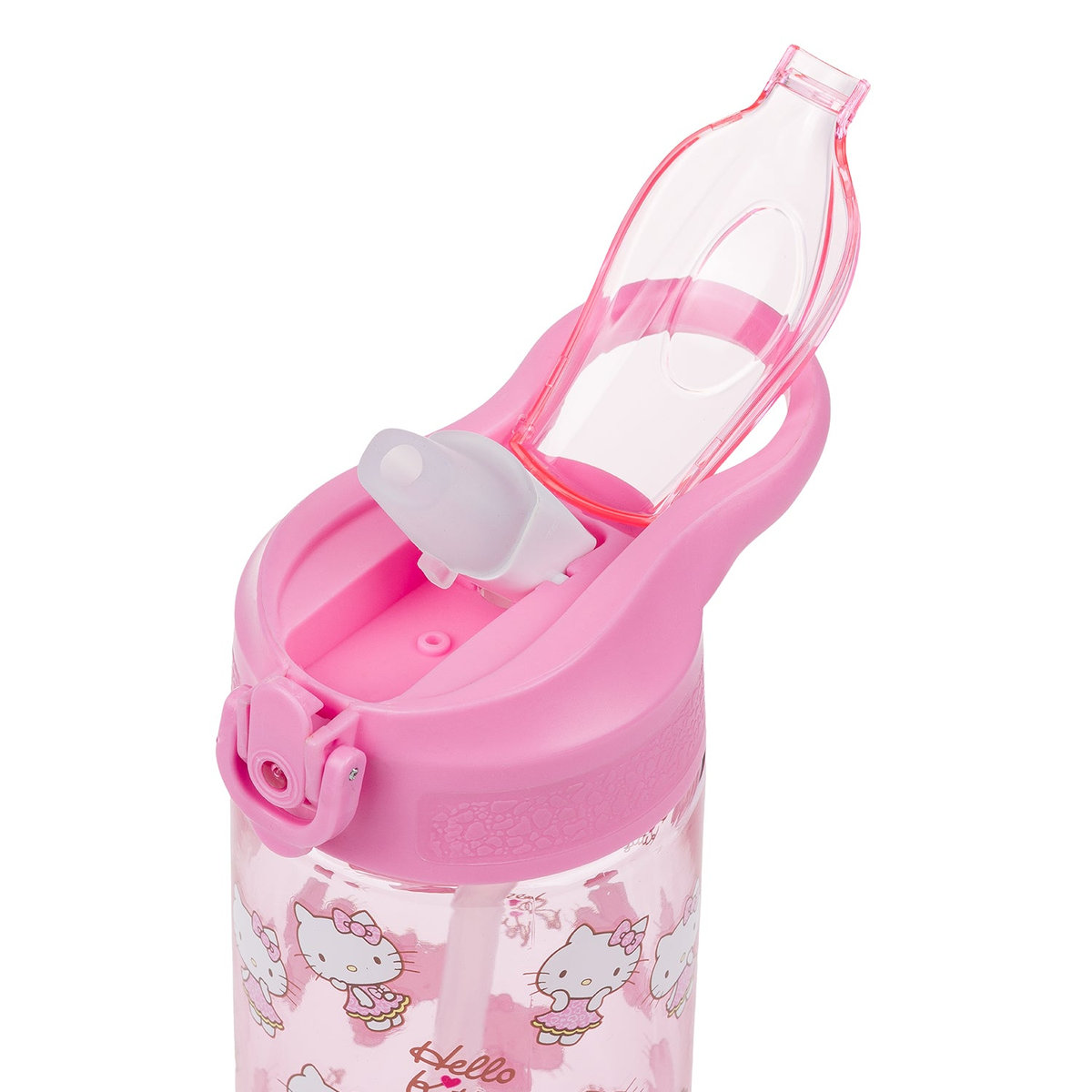 Tritanová láhev na pití s brčkem Hello Kitty Sweet Leopard, 500 ml – detail výrobku