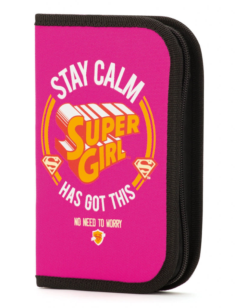 Školní penál Supergirl – STAY CALM – detail výrobku