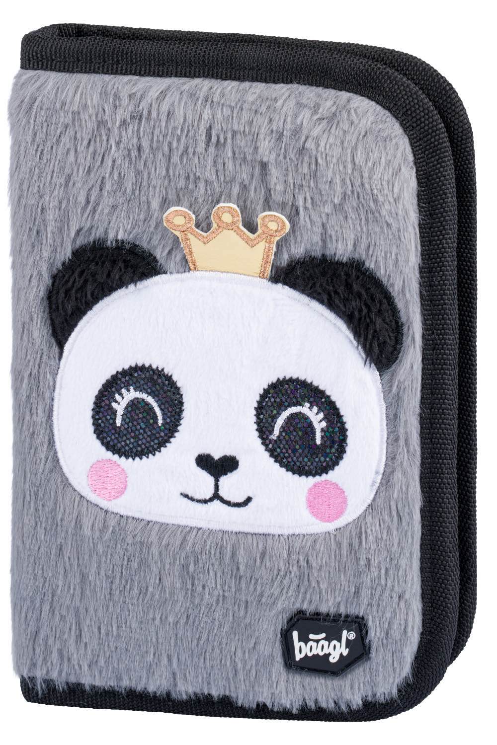 Školní penál jednopatrový Panda – detail výrobku