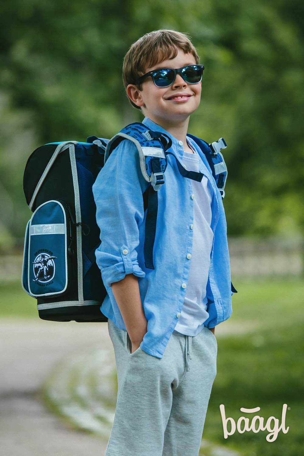 Školní aktovka Ergo Skateboard – při nošení