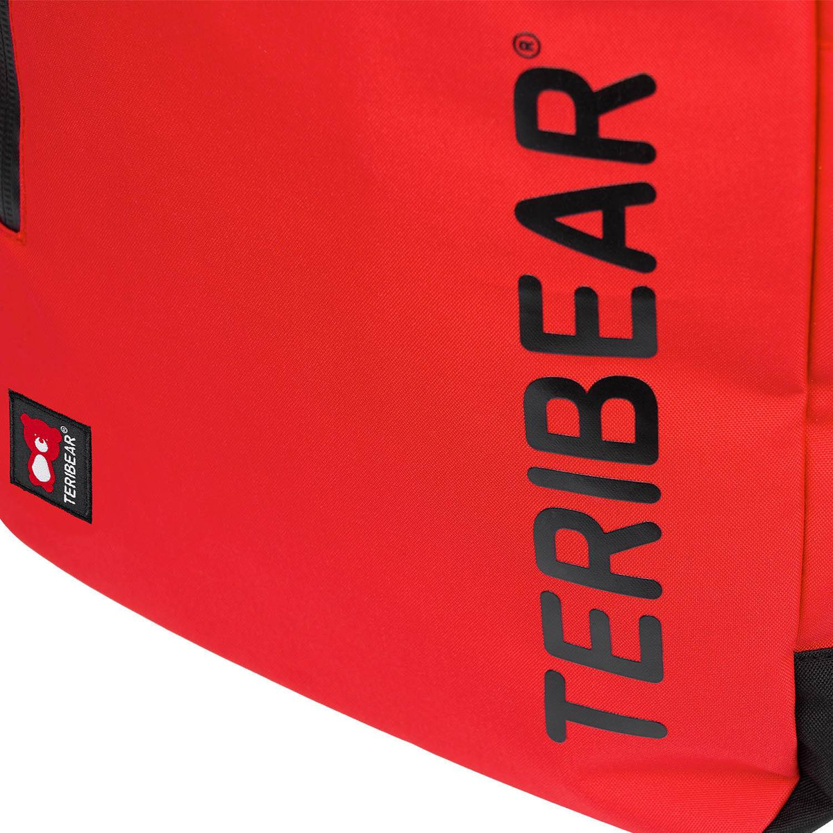 Zavinovací batoh TERIBEAR červený – detail výrobku