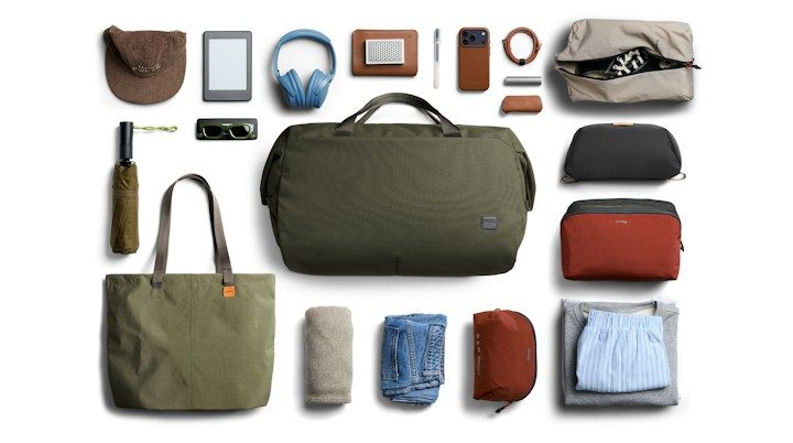 Bellroy Classic Duffel – příklad uložených věcí