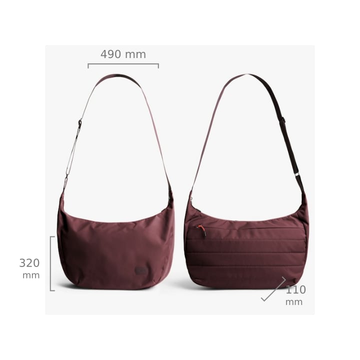 Bellroy Laneway Crescent Bag 12 – rozměry