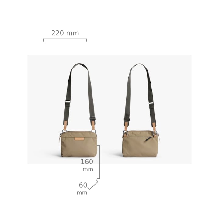 Bellroy Tokyo Side Bag – rozměry