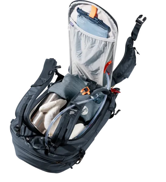 Deuter Freerider 24 – Zadní zip k hlavní výbavě