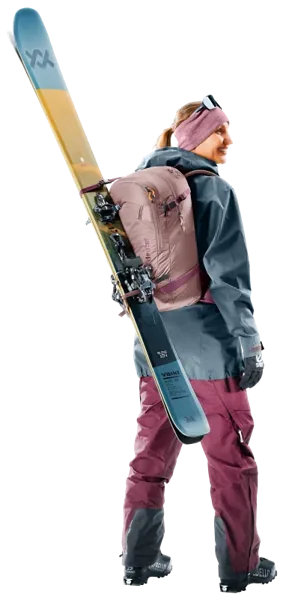 Deuter Freerider 28 SL – Lyže diagonálně na čele