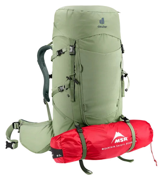 Deuter Aircontact Core 45+10 SL – Spodní komora a modulární popruhy