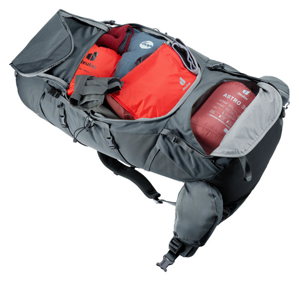 Deuter Aircontact Core 65+10 SL – Široký přední otvor U