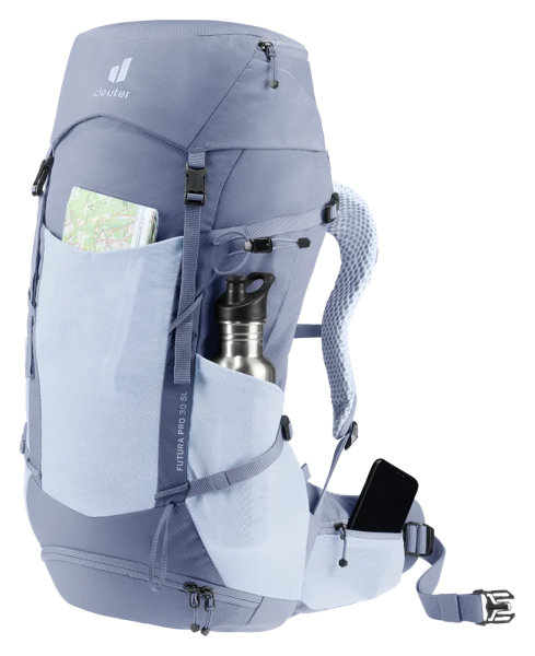 Deuter Futura Pro 30 SL – Horní komora a dvě víkové kapsy