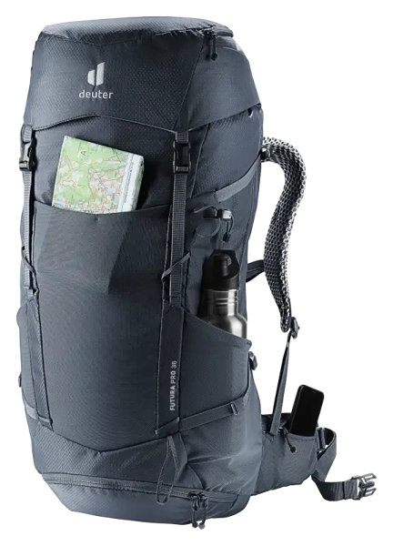 Deuter Futura Pro 36 – Pružné kapsy na rychlý přístup