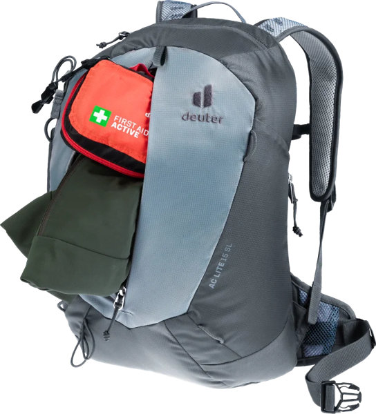 Deuter AC Lite 15 SL – Centrální zip pro přístup do komory