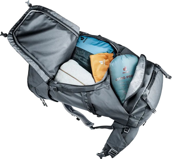 Deuter Voyager 60+10 SL – Přední vstup pro cestovní balení