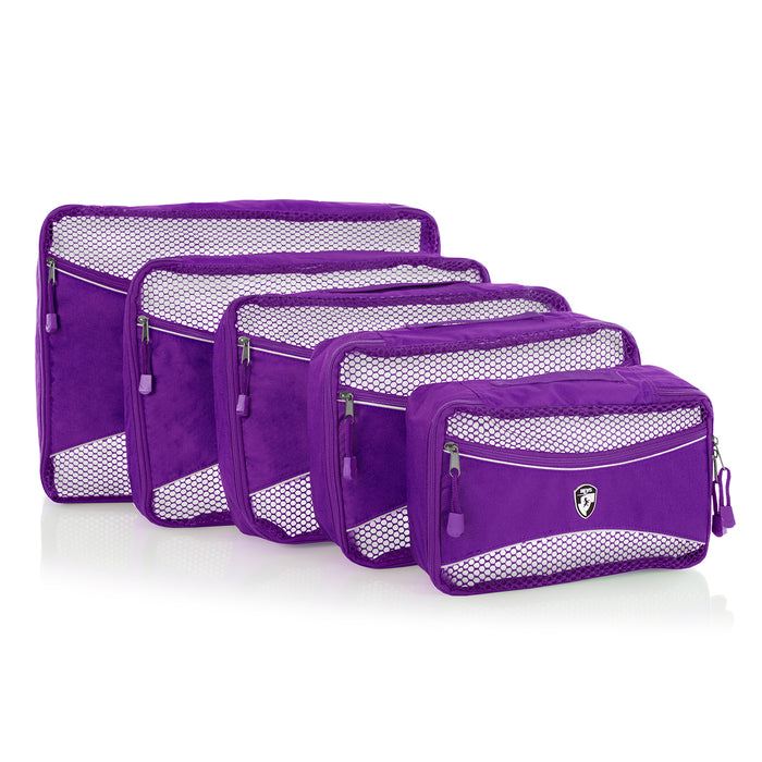 Heys Eco Packing Cube 5pc Set II Purple