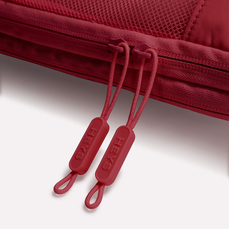 Heys Ecotex Compression Packing Cube 4 Pc Set Red Maple – Sladěné zipy a hladké otevírání