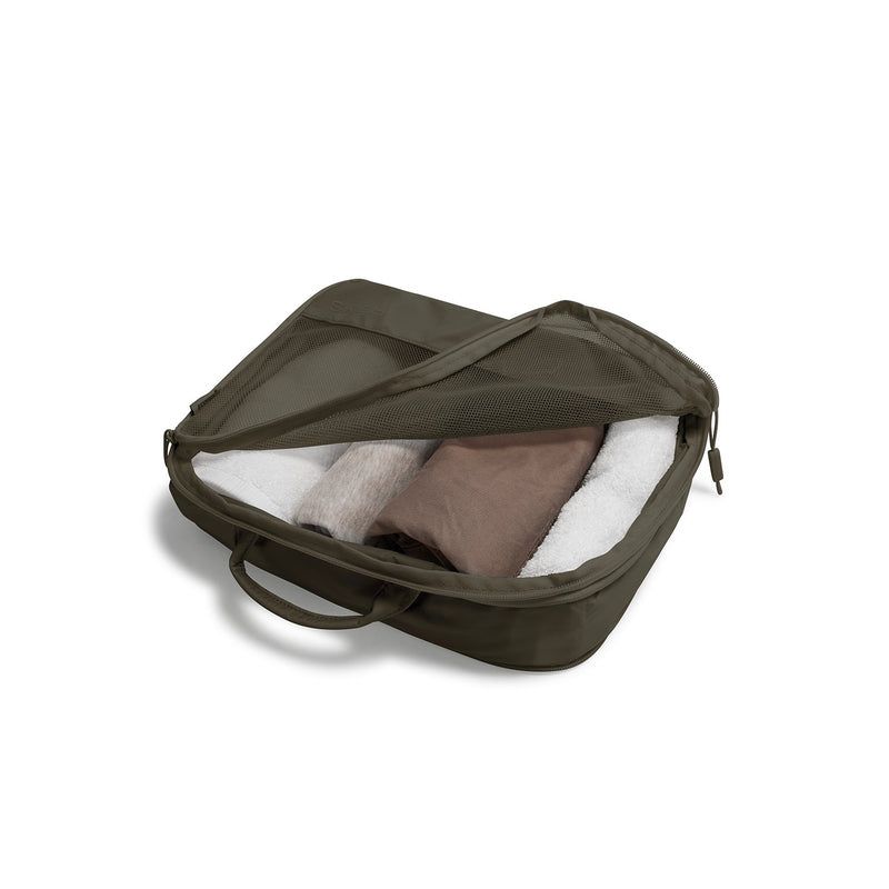 Heys Ecotex Compression Packing Cube 4 Pc Set Green Moss – Jedna velká, dvě střední, jedna malá