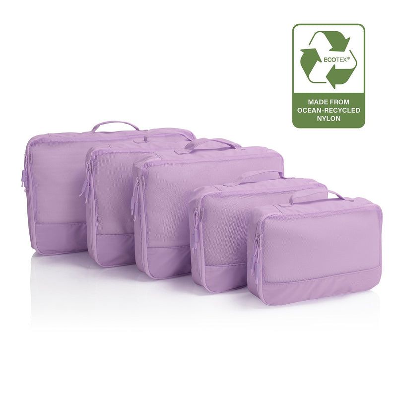 Heys Ecotex Packing Cube 5 Pc Set Lilac Blossom