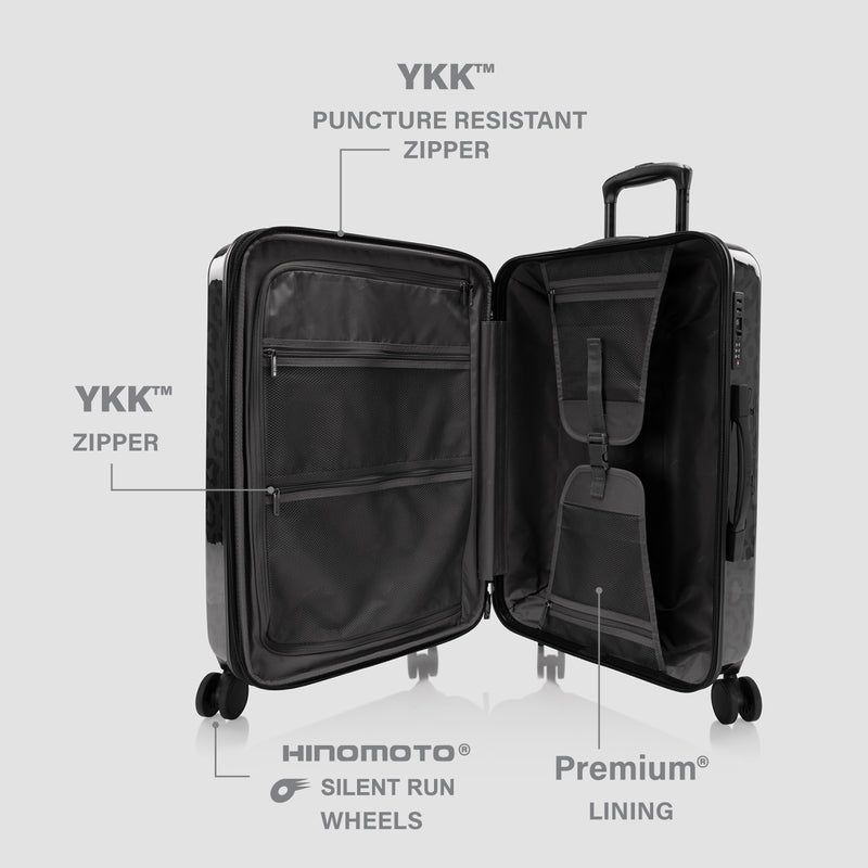 Heys Elite Black Leopard S,M,L – Diskrétní rezerva při balení
