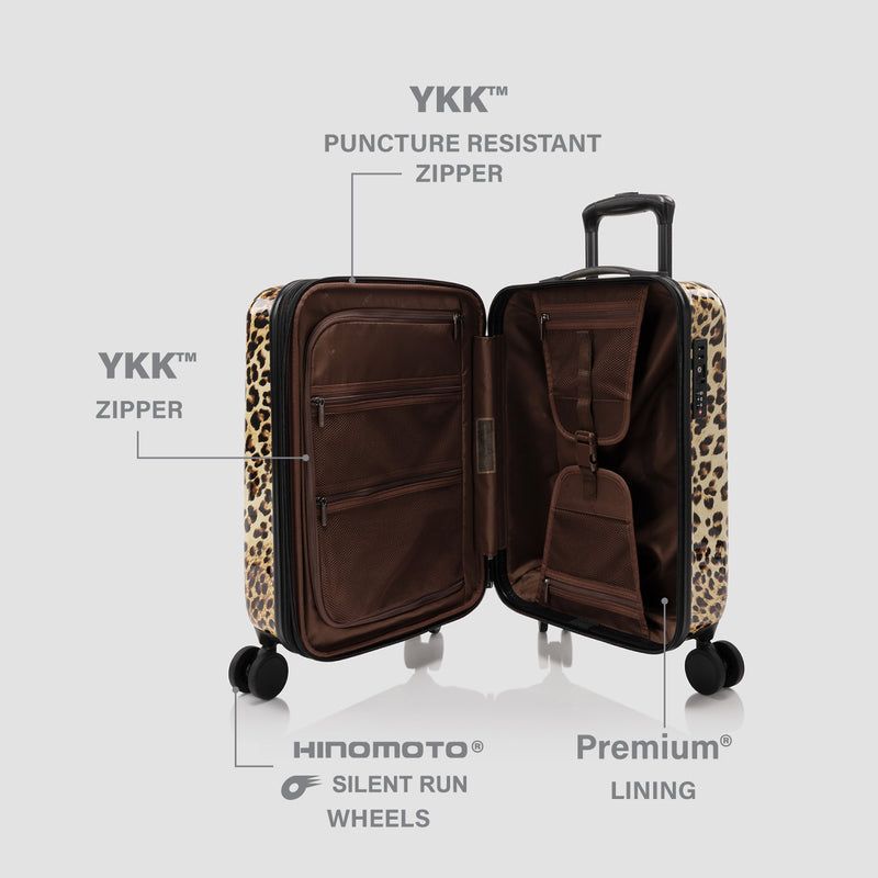 Heys Elite Brown Leopard S – Diskrétní rezerva při balení