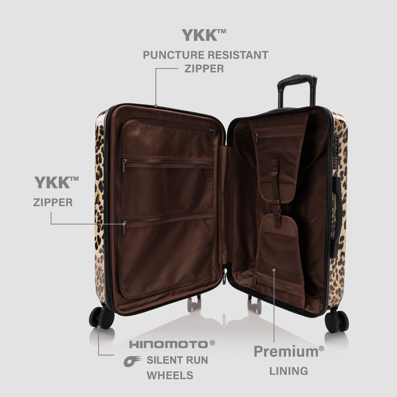 Heys Elite Brown Leopard S,M,L – Diskrétní rezerva při balení