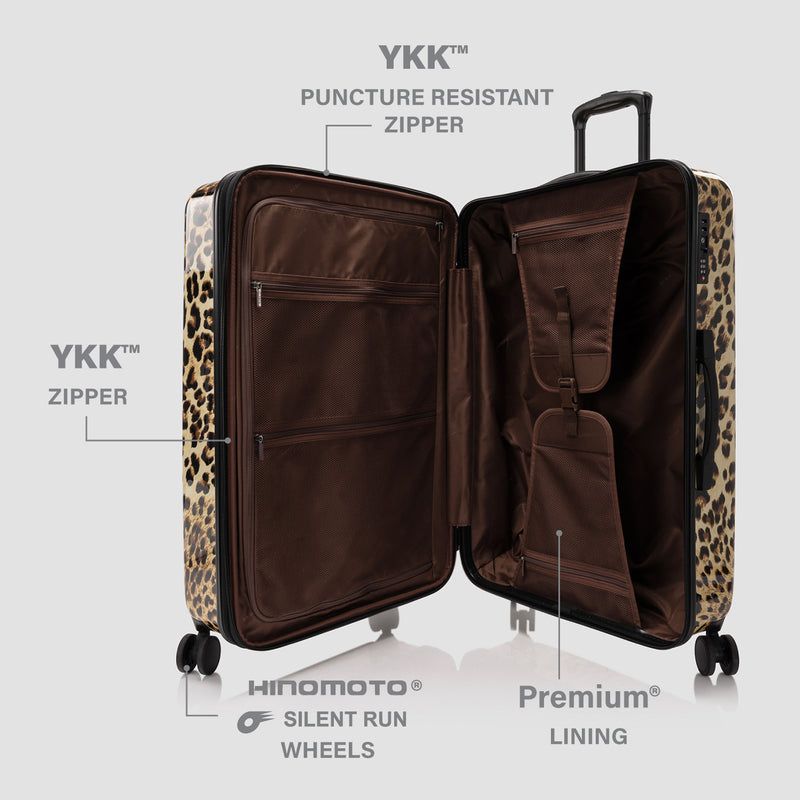 Heys Elite Brown Leopard L – Diskrétní rezerva při balení
